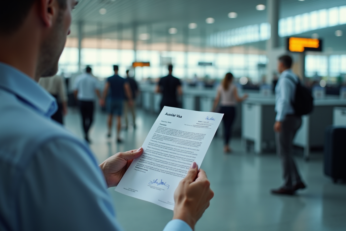 Homme vérifiant une lettre d